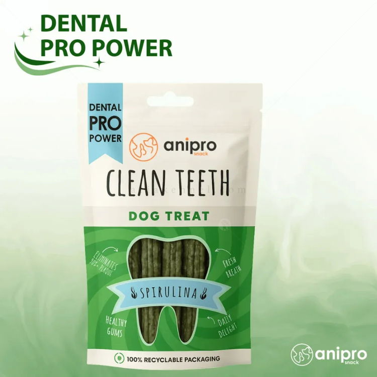 Пурички със спирулина ANIPRO Dental Pro Power Puffed sticks with spirulina, 84 гр