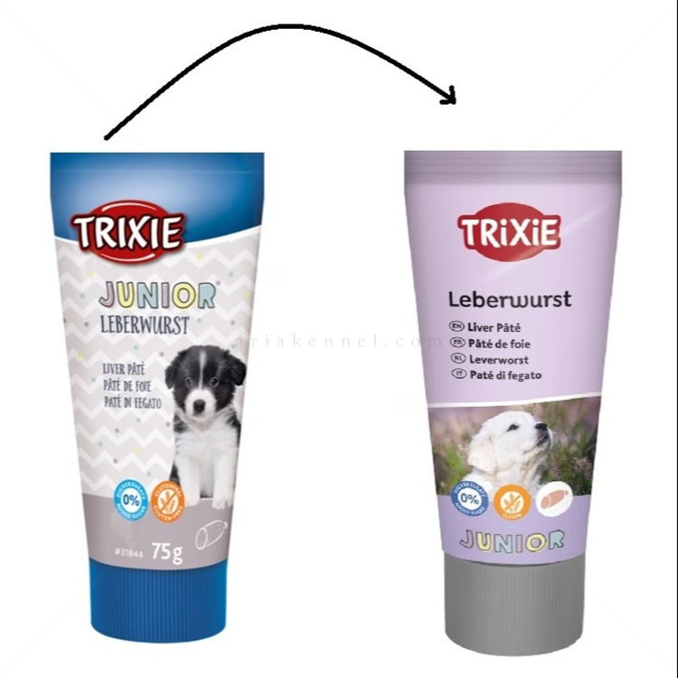 Паста за малки кученца с черен дроб и зеленоуста мида TRIXIE Junior