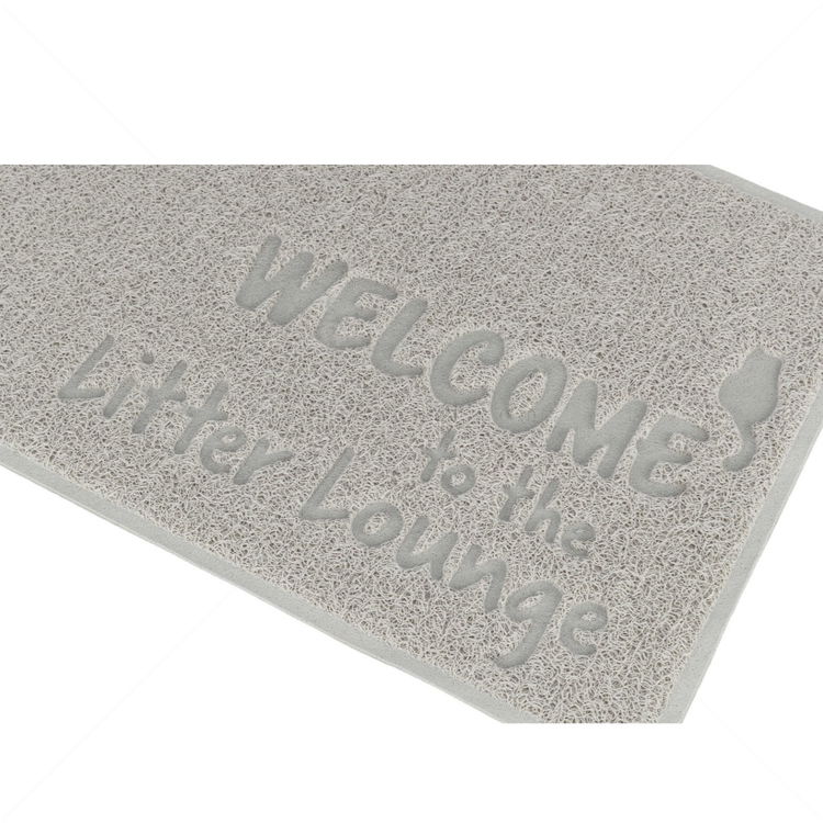 Подложка за почистване на лапи TRIXIE Welcome to the Litter Lounge, светлосива