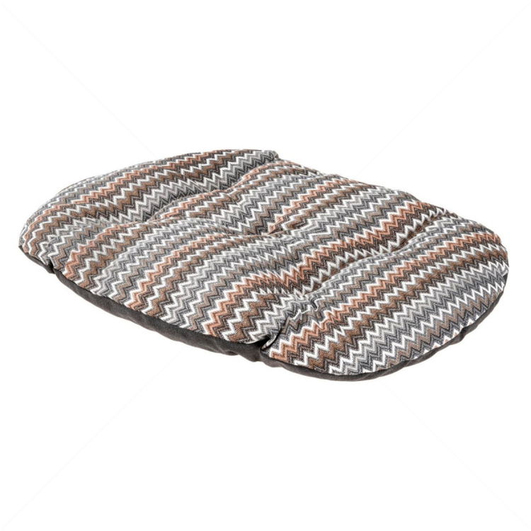 FERPLAST Relax - памучна възглавница, зиг заг, кафява