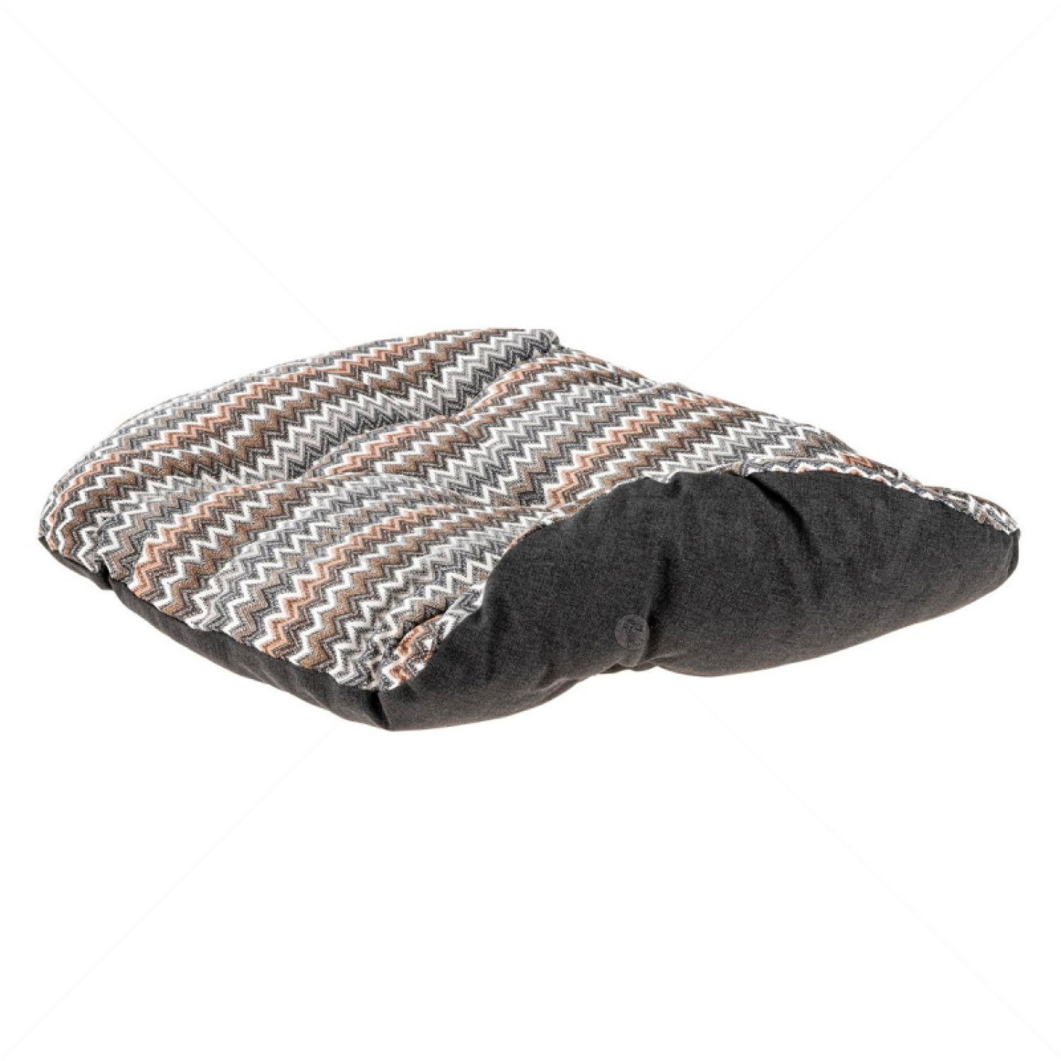 FERPLAST Relax - памучна възглавница, зиг заг, кафява