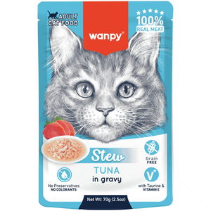 Пауч с риба тон в сос 70 гр WANPY Adult Pouch Stew in Gravy Tuna