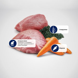 Храна за подрастващи кученца с кафява козина 2 кг N&D Brown Dog Spirulina Puppy Medium&Maxi, Lamb and carrot