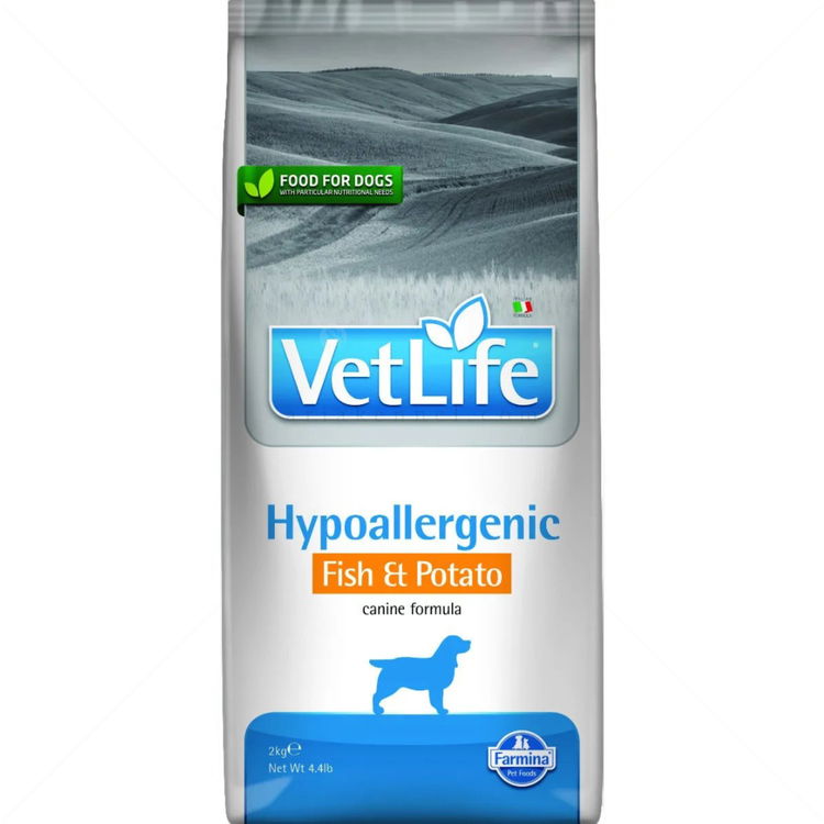 VET LIFE Canine Hypoallergenic Fish & Potato 2 кг - с риба и картофи