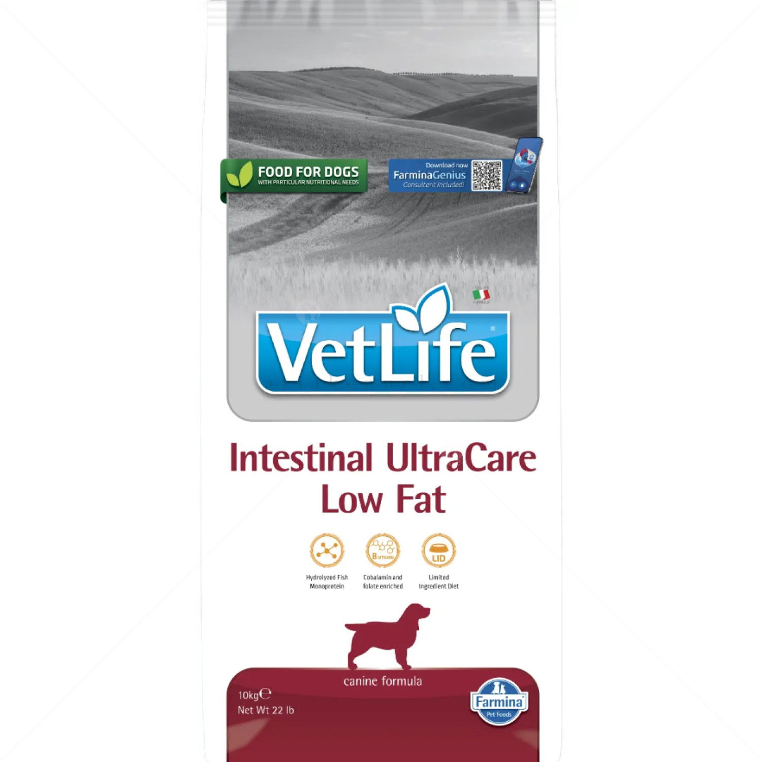 VET LIFE Canine Intestinal Ultracare Low Fat 10 кг