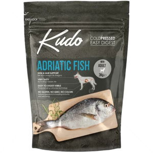 KUDO Low Grain Mini Adult 3 кг Adriatic fish - студено пресована суха храна