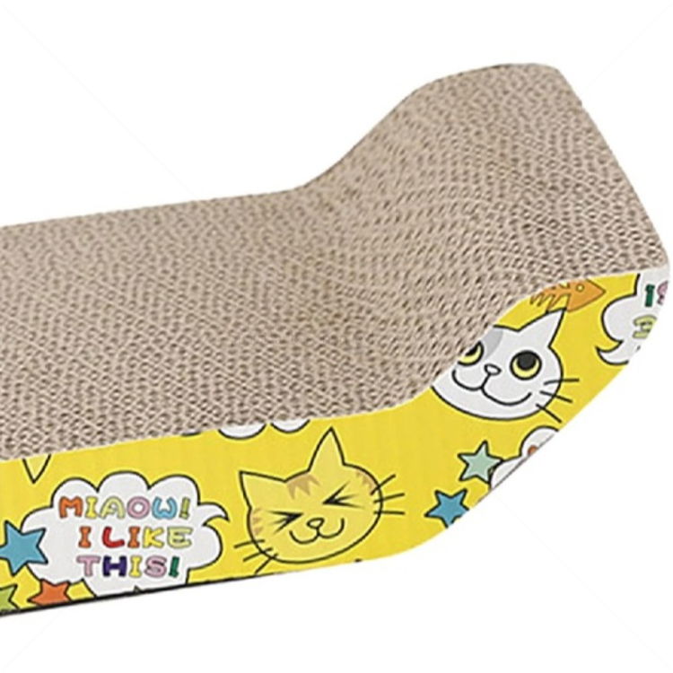 Драскало от картон с котешка билка AMAZONIA, жълто