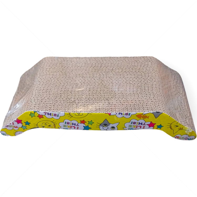 Драскало от картон с котешка билка AMAZONIA, жълто