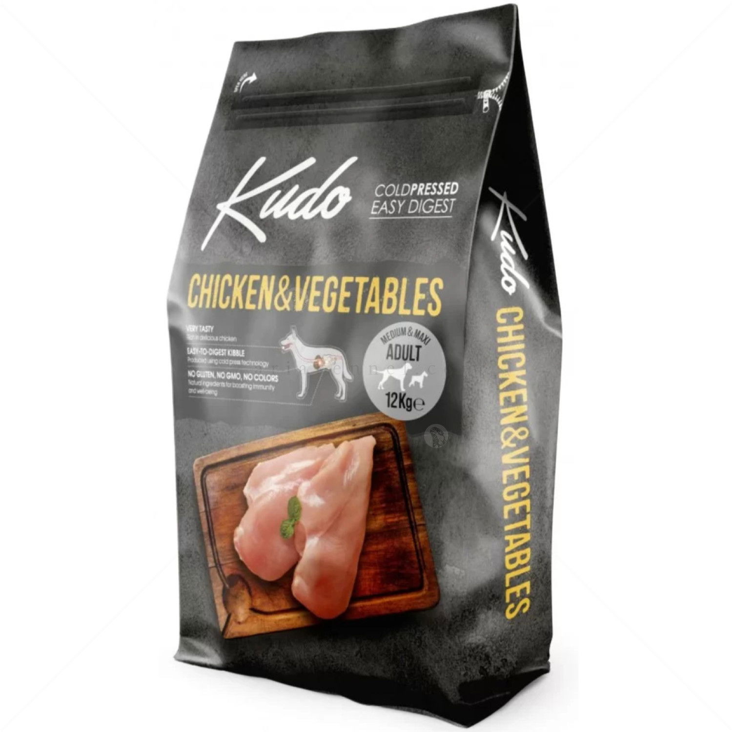 KUDO Low Grain Adult All Breed 12 кг Chicken - студено пресована суха храна