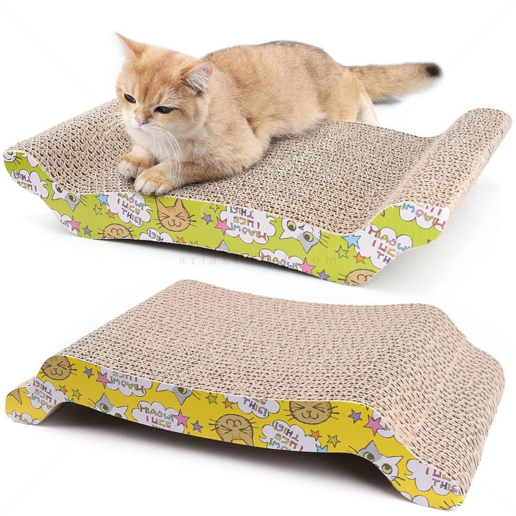 Драскало от картон с котешка билка AMAZONIA, жълто