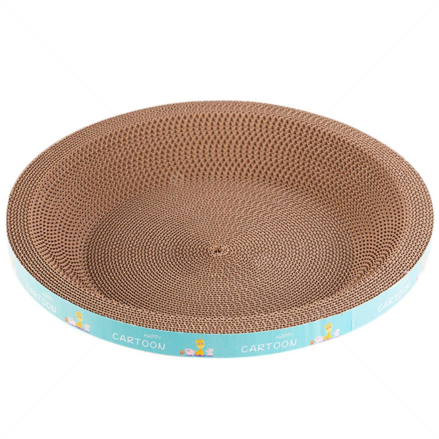 Кръгло драскало от картон "Легло" AMAZONIA, размер L, синьо