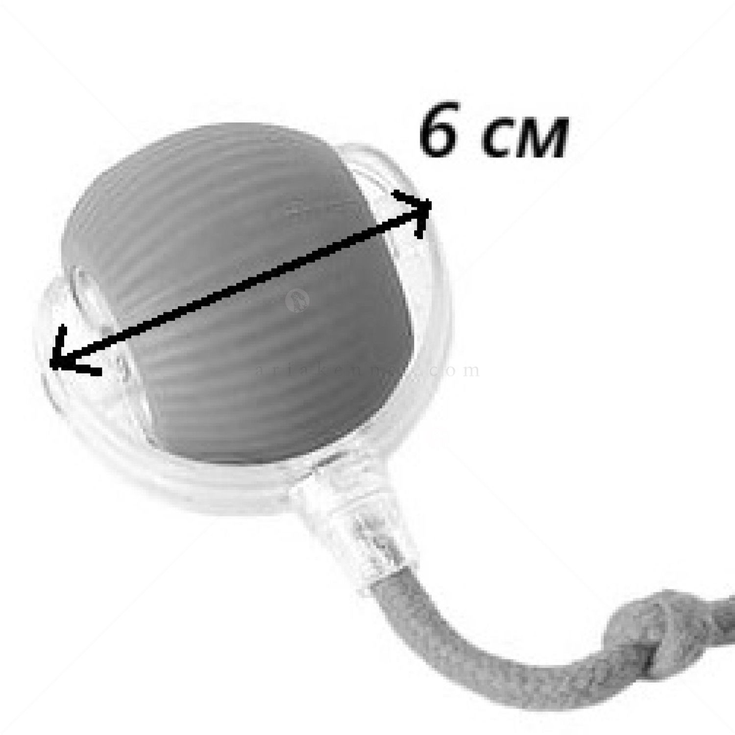 Интерактивна топка с въже и силиконово покритие AMAZONIA, 1 брой, различни цветове