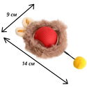 Интерактивна топка с ушички, опашка и силиконово покритие AMAZONIA, 1 брой, различни цветове