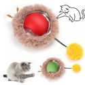 Интерактивна топка с ушички, опашка и силиконово покритие AMAZONIA, 1 брой, различни цветове