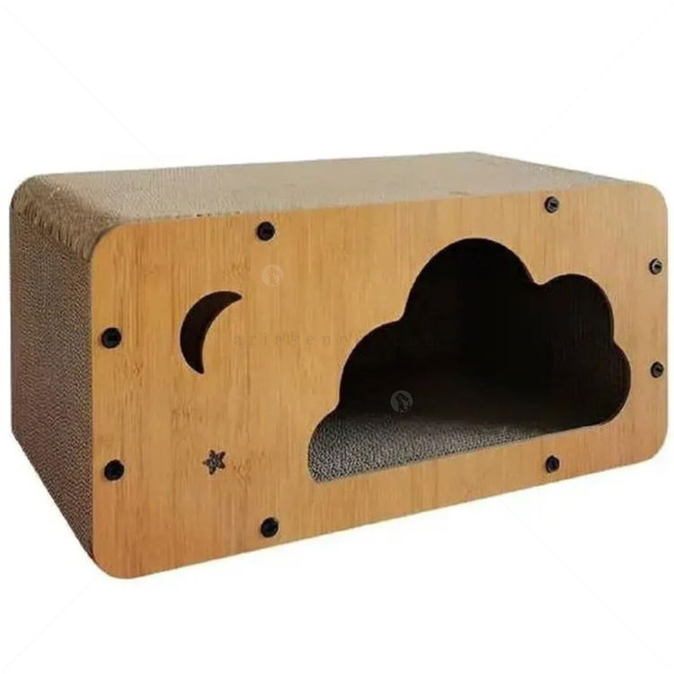 Къщичка-драскало от картон и дърво AMAZONIA