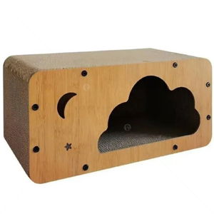 Къщичка-драскало от картон и дърво AMAZONIA