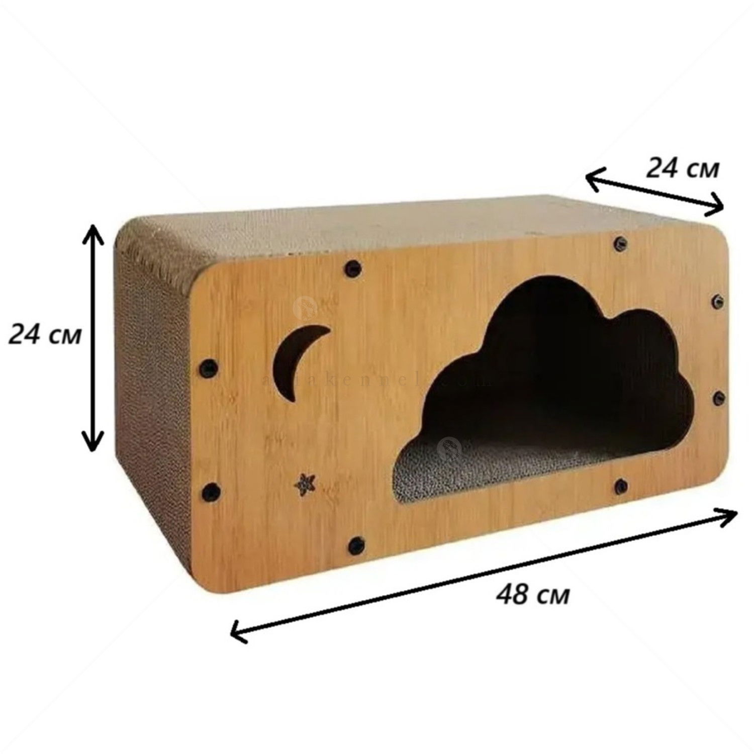 Къщичка-драскало от картон и дърво AMAZONIA