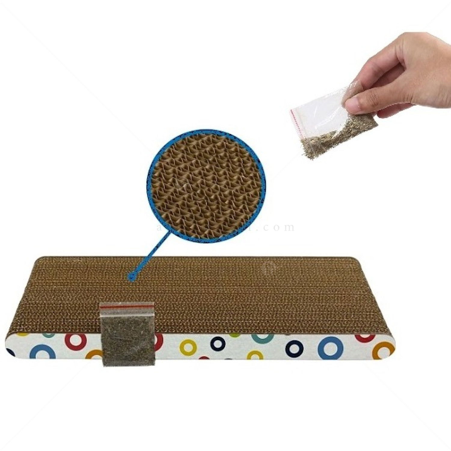 Драскало от картон с котешка билка AMAZONIA, различни десени