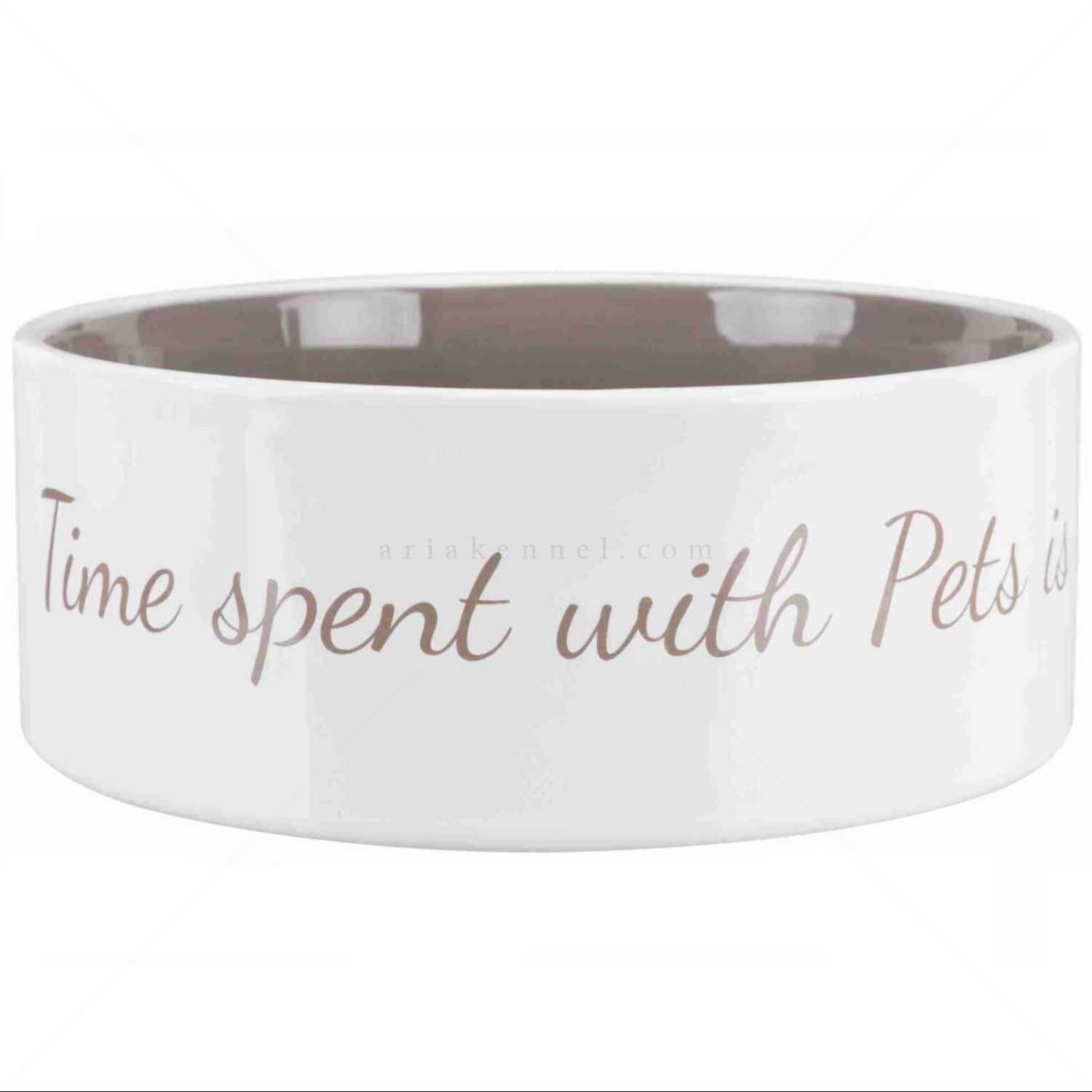 Керамична купа Pet's Home TRIXIE, бяла с бежово, 12 см