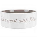 Керамична купа Pet's Home TRIXIE, бяла с бежово, 16 см
