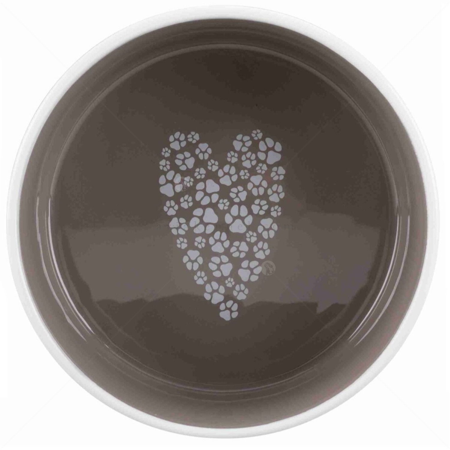 Керамична купа Pet's Home TRIXIE, бяла с бежово, 16 см