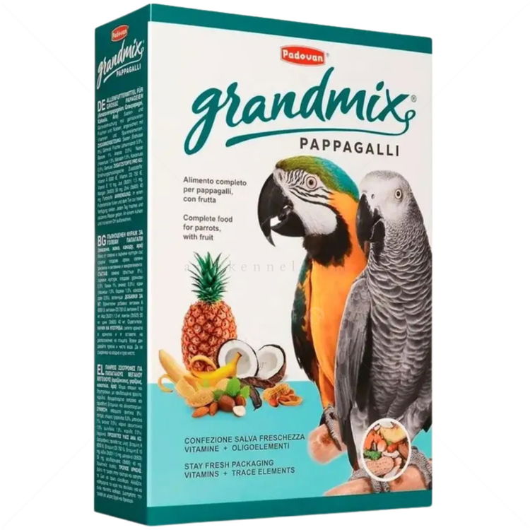Храна с плодове за големи папагали PADOVAN Grandmix 0.600 кг