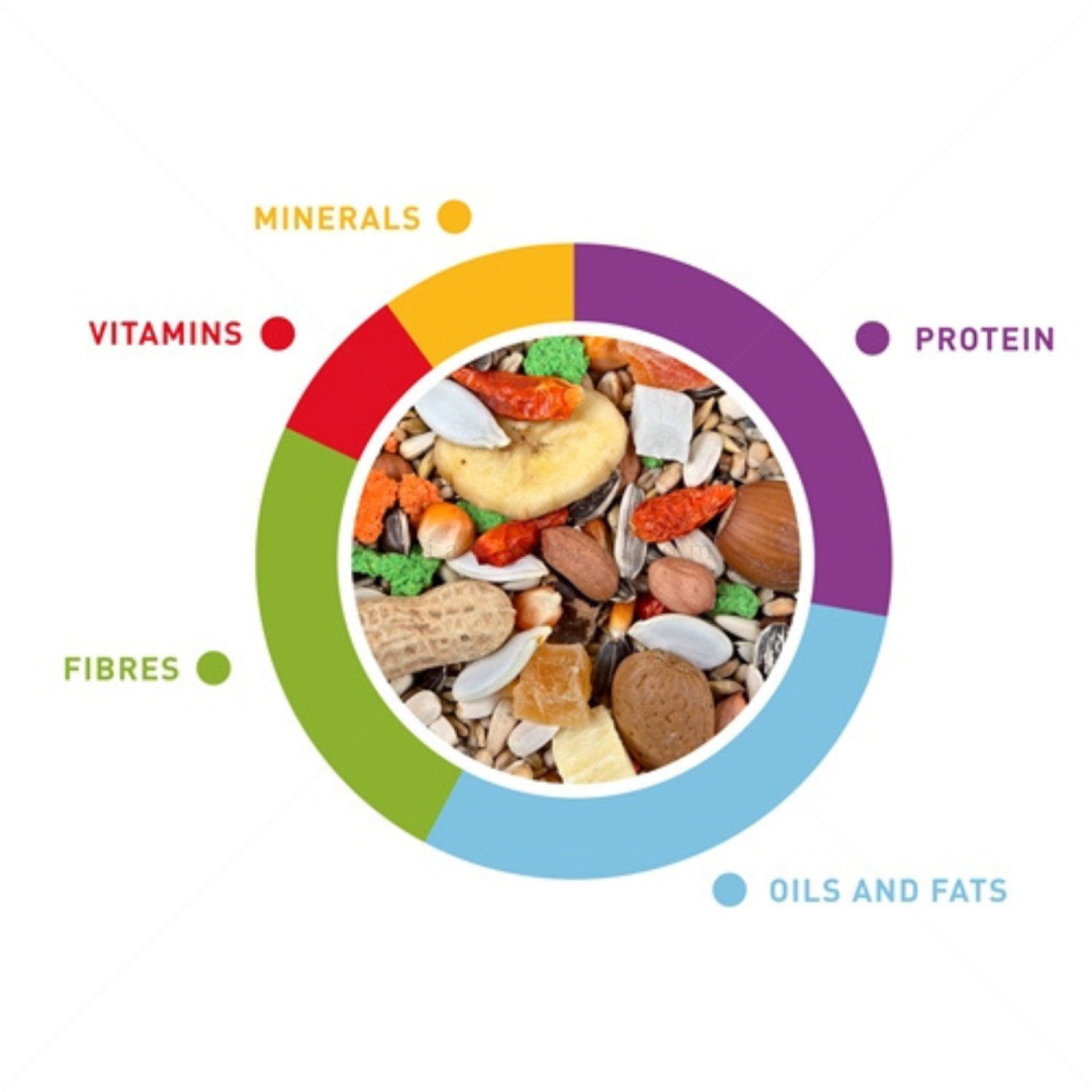 Храна с плодове за големи папагали PADOVAN Grandmix 2 кг