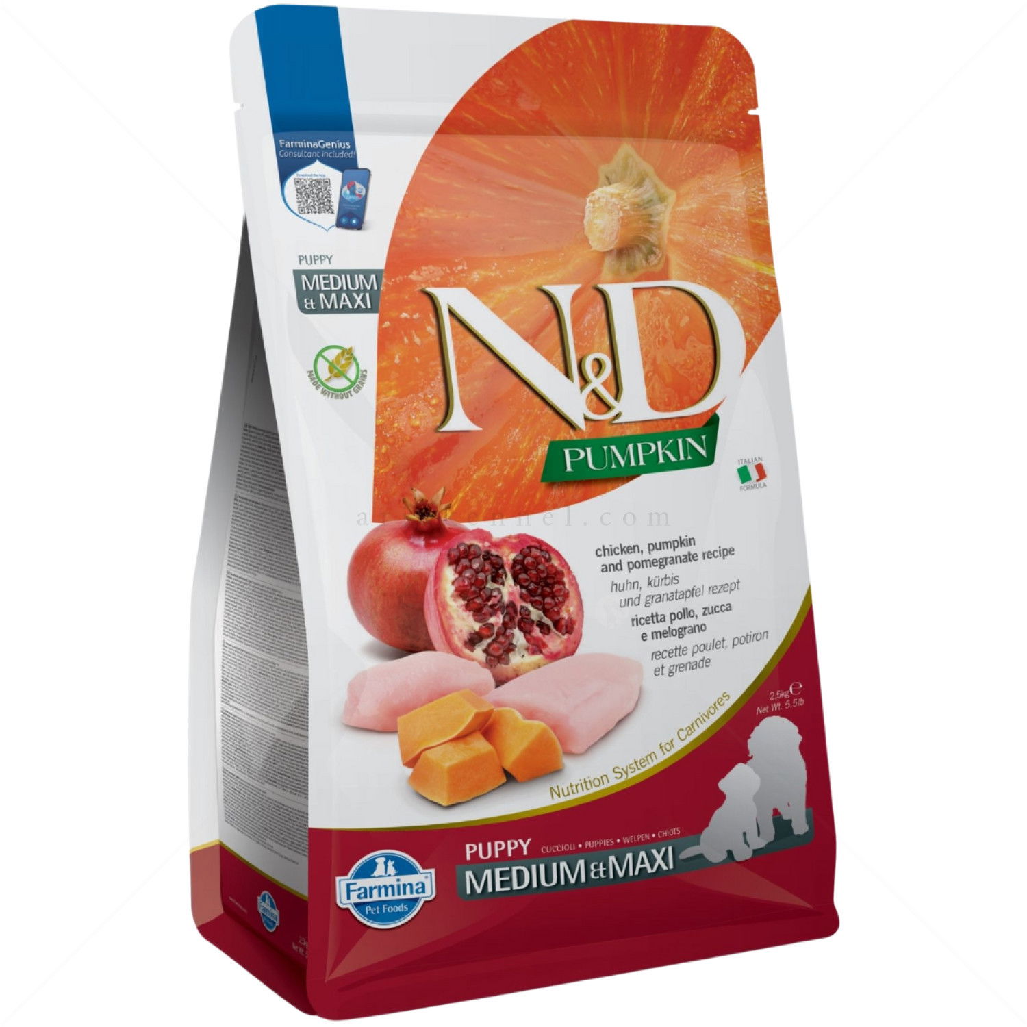 N&D Pumpkin Dog 12 кг Pumpkin Puppy Medium&Maxi Chicken & Pomegranate