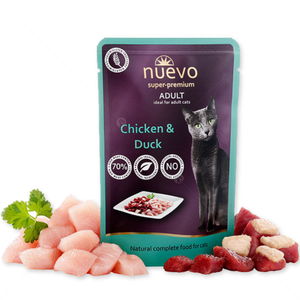 Пауч за котки 85 гр NUEVO Pouch Adult Chicken & Duck