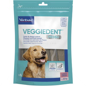 Ламели за дъвчене за кучета с тегло над 30 кг VIRBAC VeggieDent Fr3sh