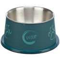 Метална купа с пластмасово покритие и гумена основа TRIXIE, Кокер, 19 см, тюркоаз