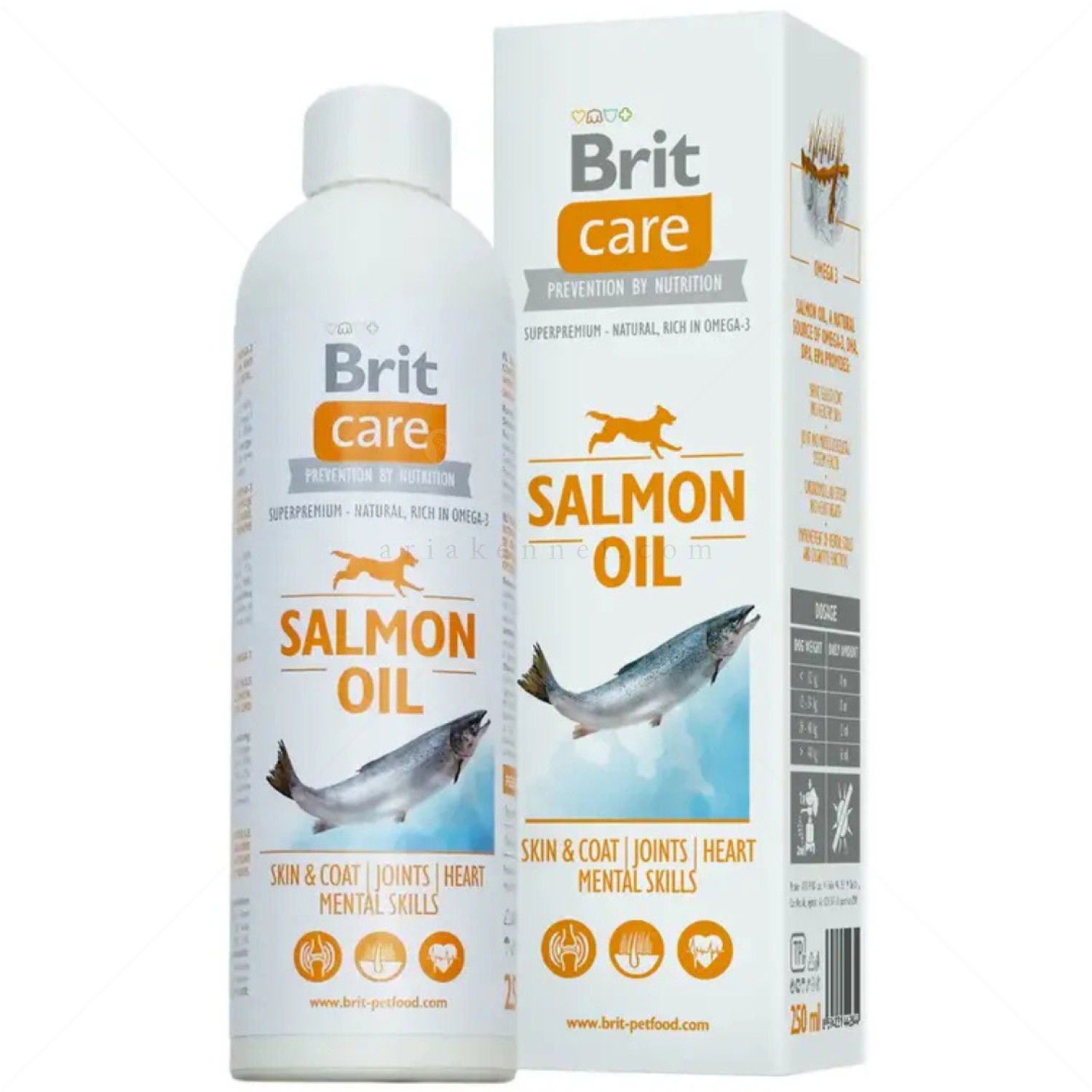 Масло от сьомга BRIT CARE Salmon Oil 100% Натурално, 250 мл