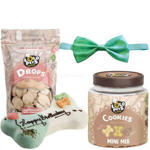 Сет Happy Birthday с торта, бисквитки и папийонка