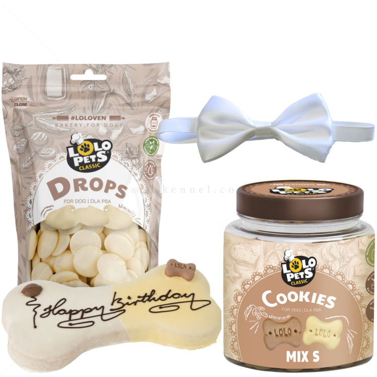 Сет Happy Birthday с торта, бисквитки и папийонка