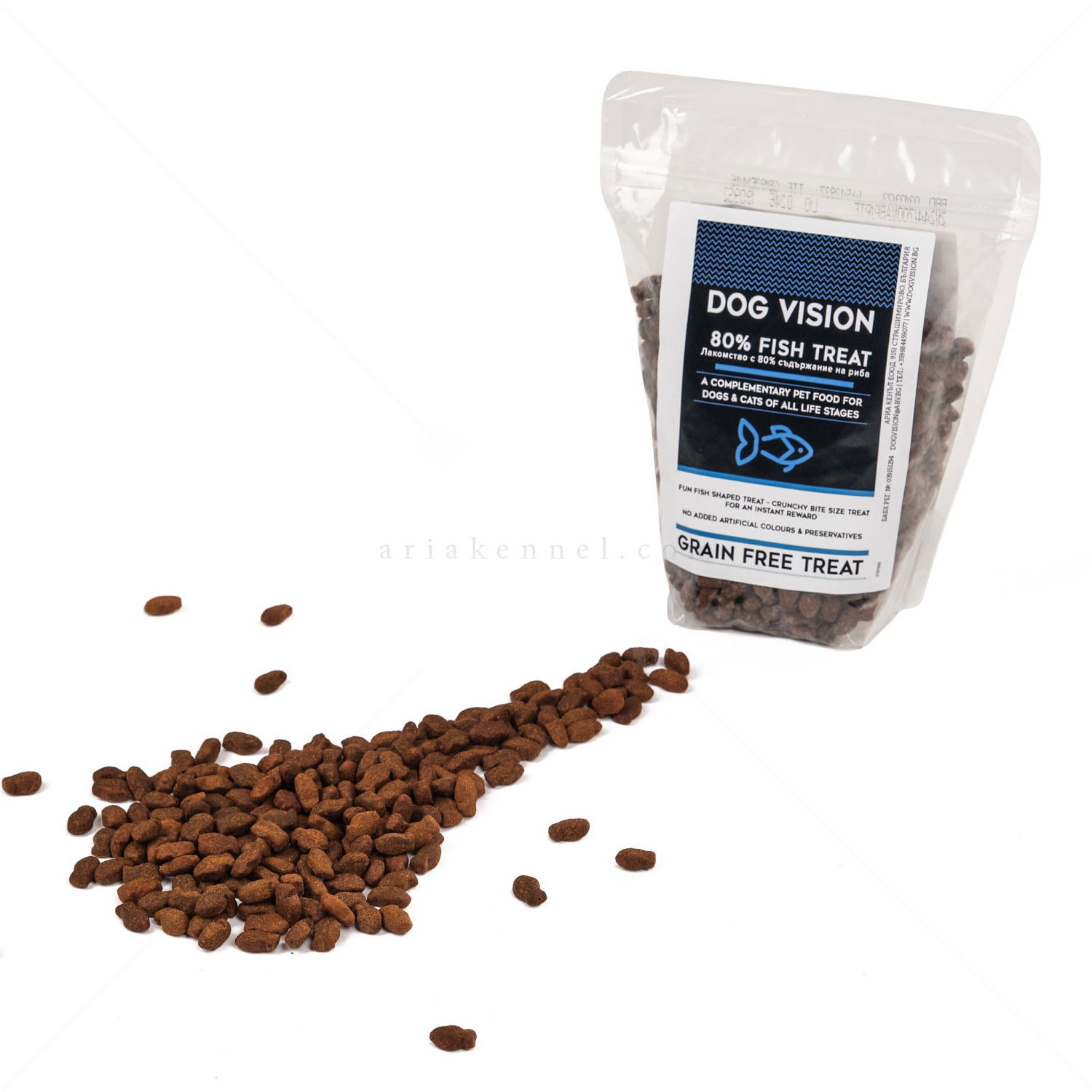 Комплект DOG VISION Adult Haddock 2 кг + DOG VISION Adult Pork 2 кг + Dog Vision 500 гр Fish Treat 80%