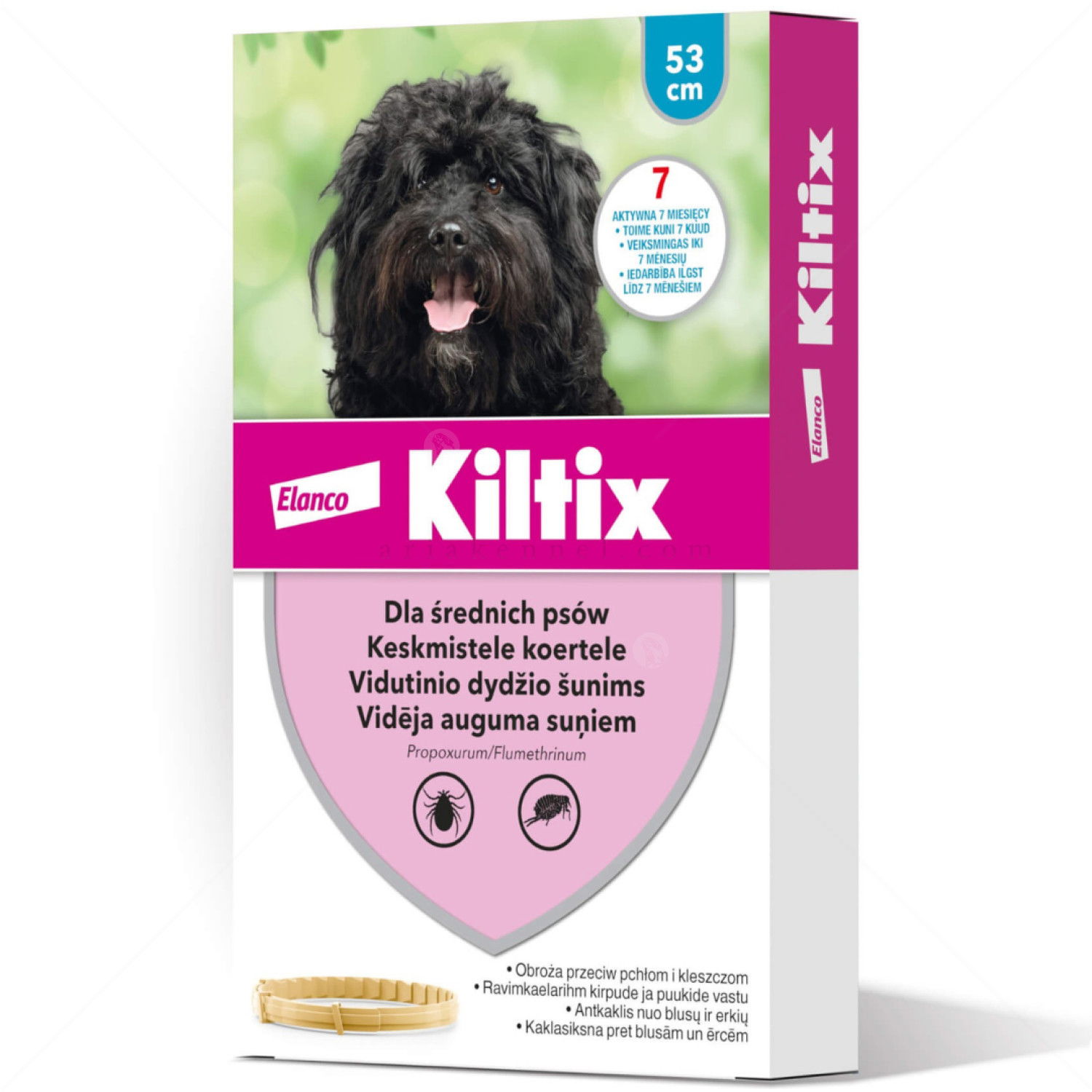 Противопаразитна каишка за куче KILTIX 53 см