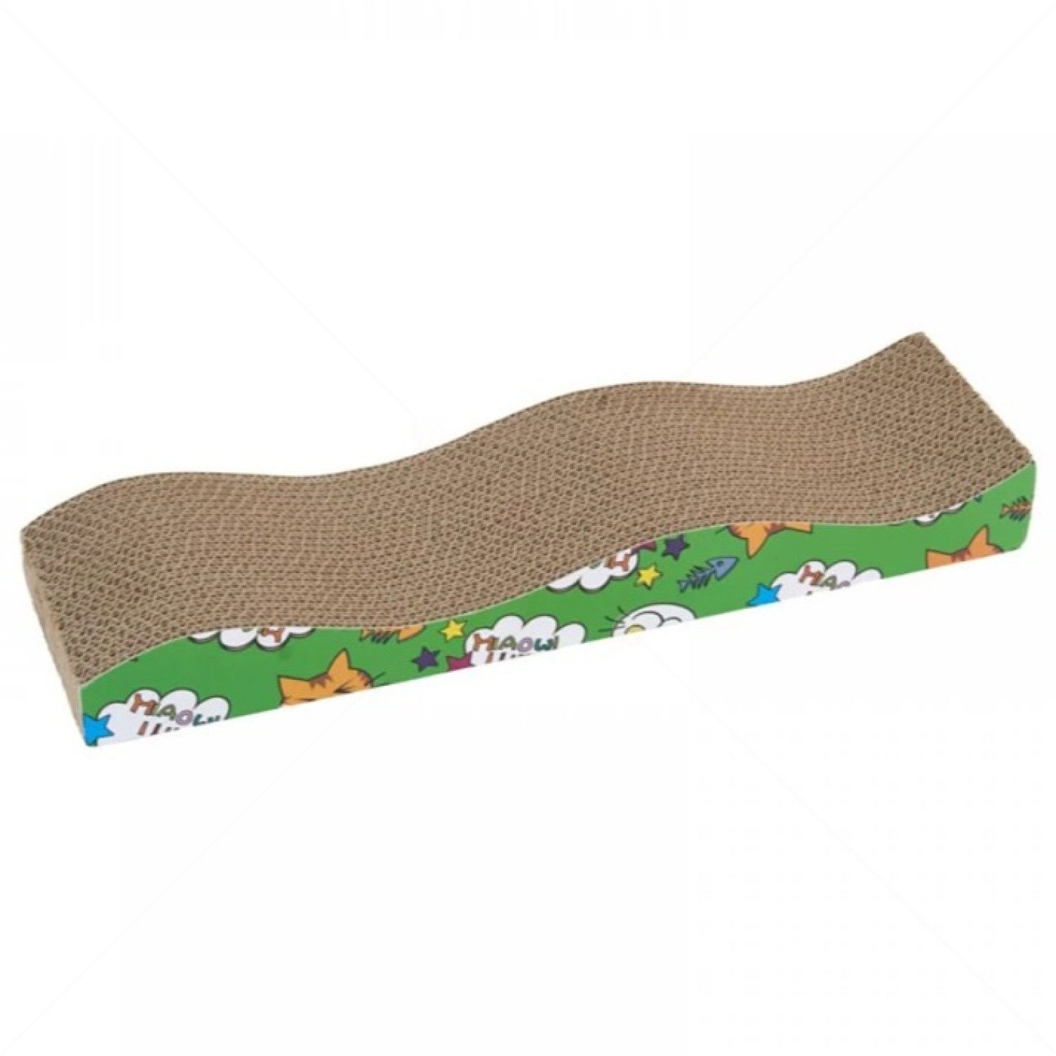 Драскало от картон "Вълна" ANIPRO, зелено