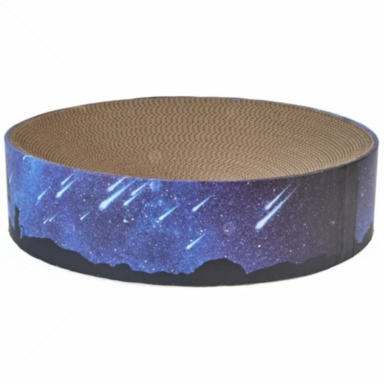 Драскало от картон ANIPRO, Кръг, синьо небе