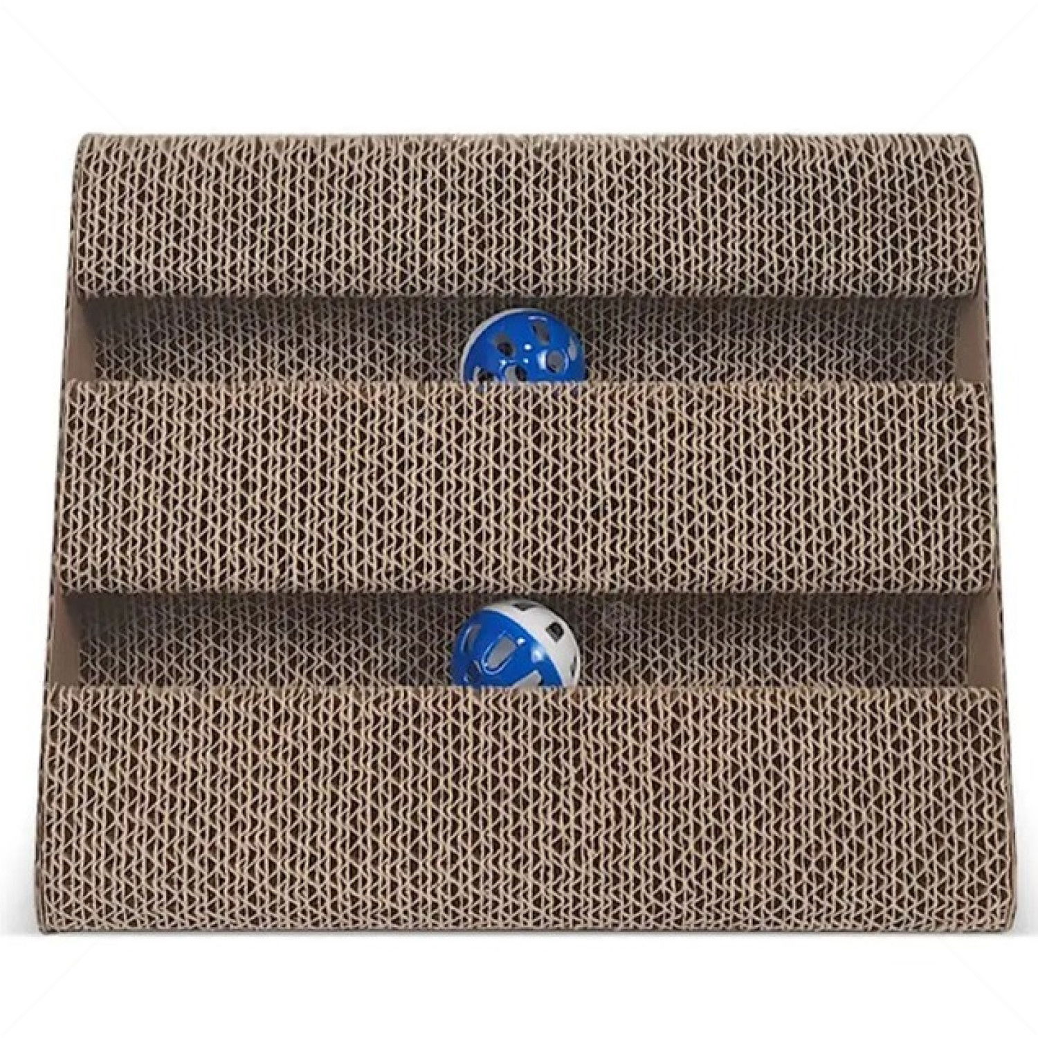 Драскало от картон с отвори и топчета ANIPRO, триъгълник