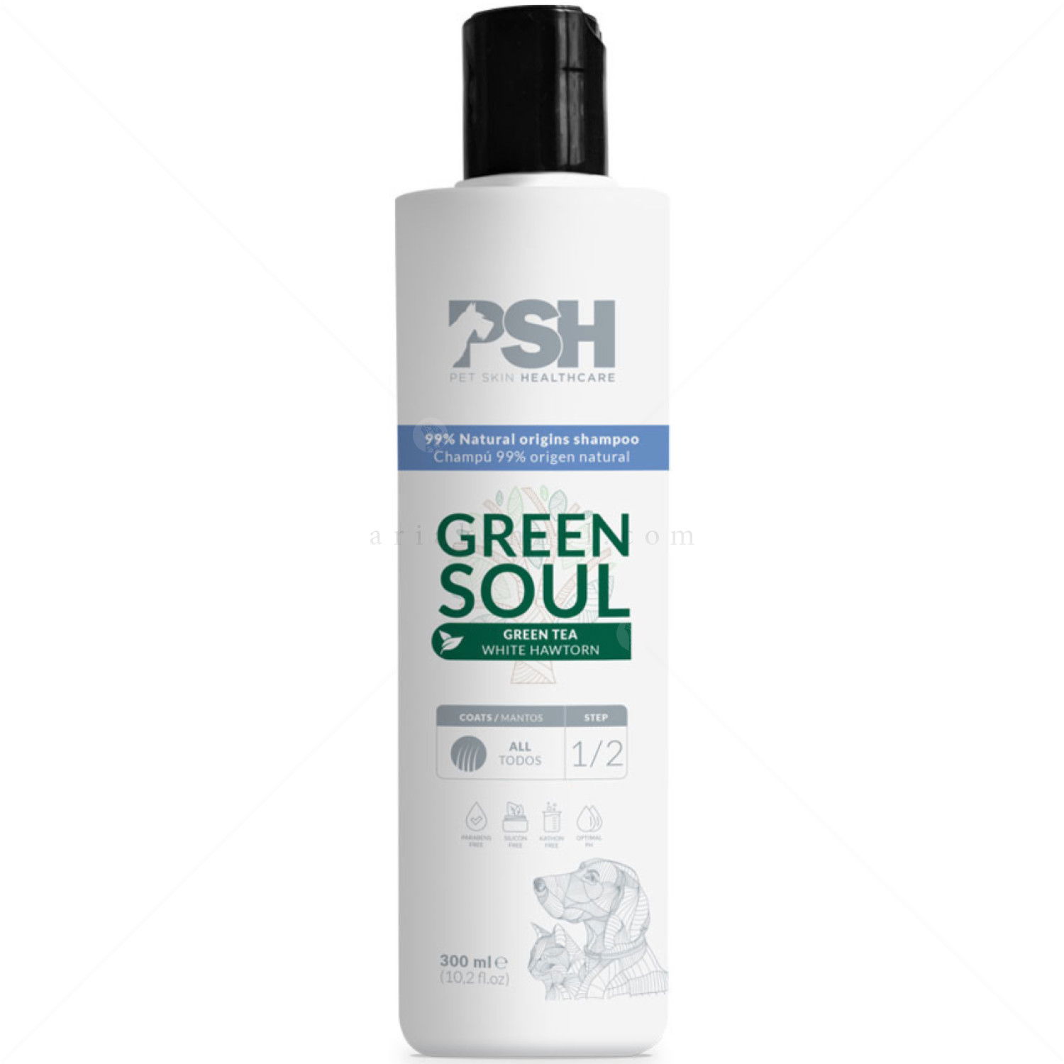 Натурален шампоан със зелен чай и глог PSH Green Soul Shampoo