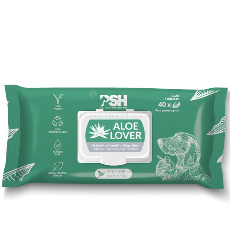 Мокри кърпи с алое вера за лапи и тяло PSH Aloe Lover