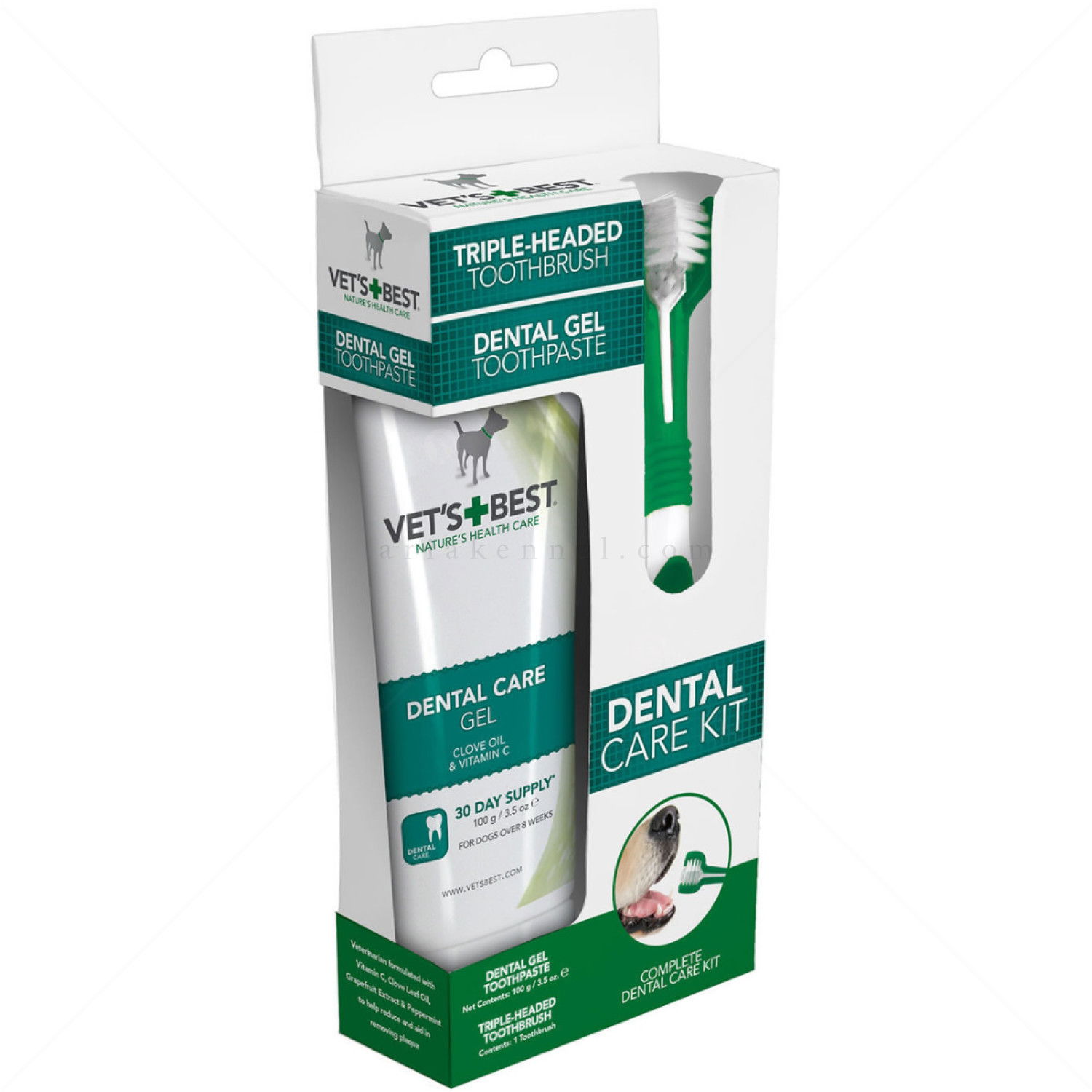 Комплект Дентална грижа Гел и четка за зъби VET'S BEST Dental Care Kit