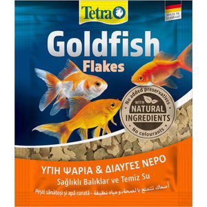 TETRA Goldfish Flakes 12 гр - основна храна на люспи за златни рибки