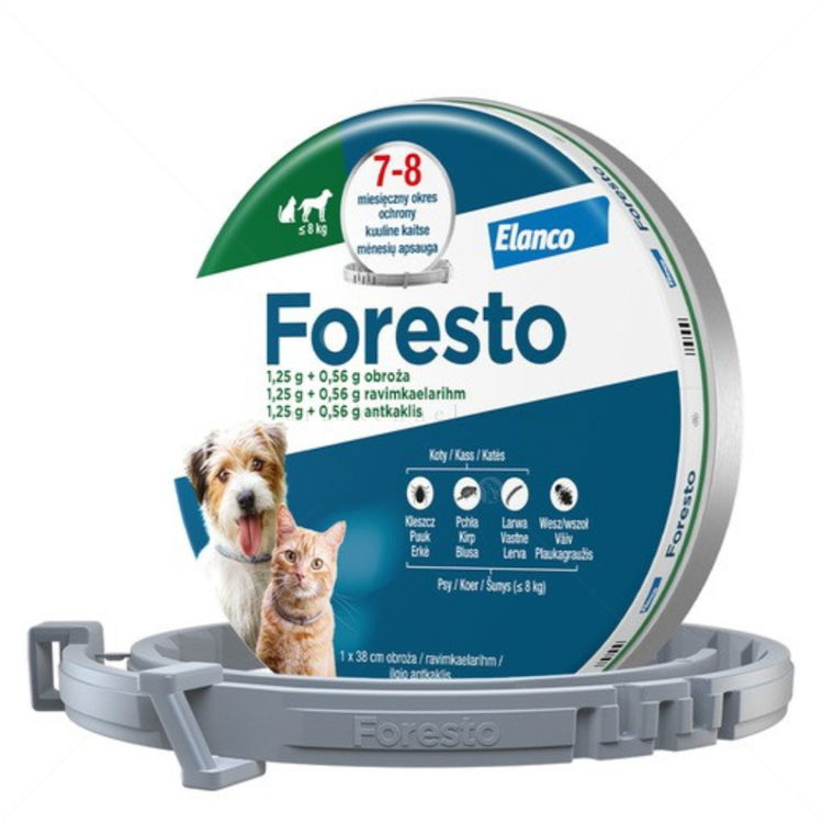 Противопаразитна каишка за куче и котка FORESTO 38 см