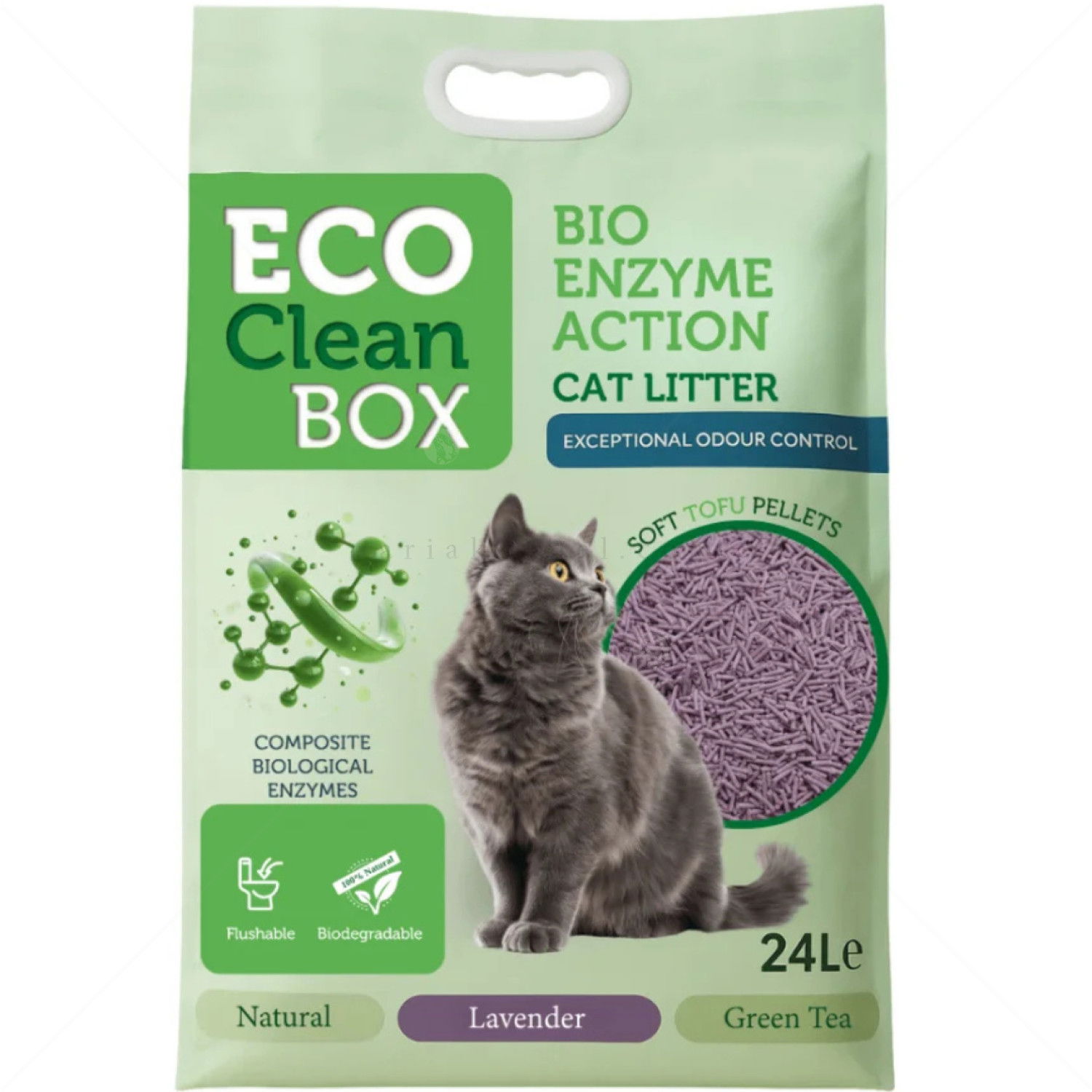 ECO CLEAN BOX 24 л/10 кг Тофу - лавандула, с био ензими