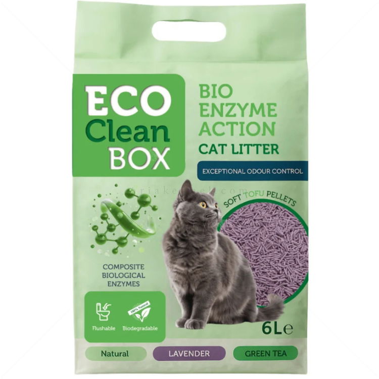 ECO CLEAN BOX 6 л/2.500 кг Тофу - лавандула, с био ензими
