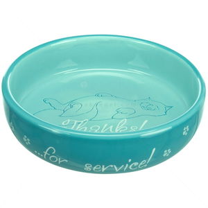 Керамична купа Thanks for service, TRIXIE, светлосиня, 15 см