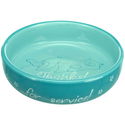 Керамична купа Thanks for service, TRIXIE, светлосиня, 15 см