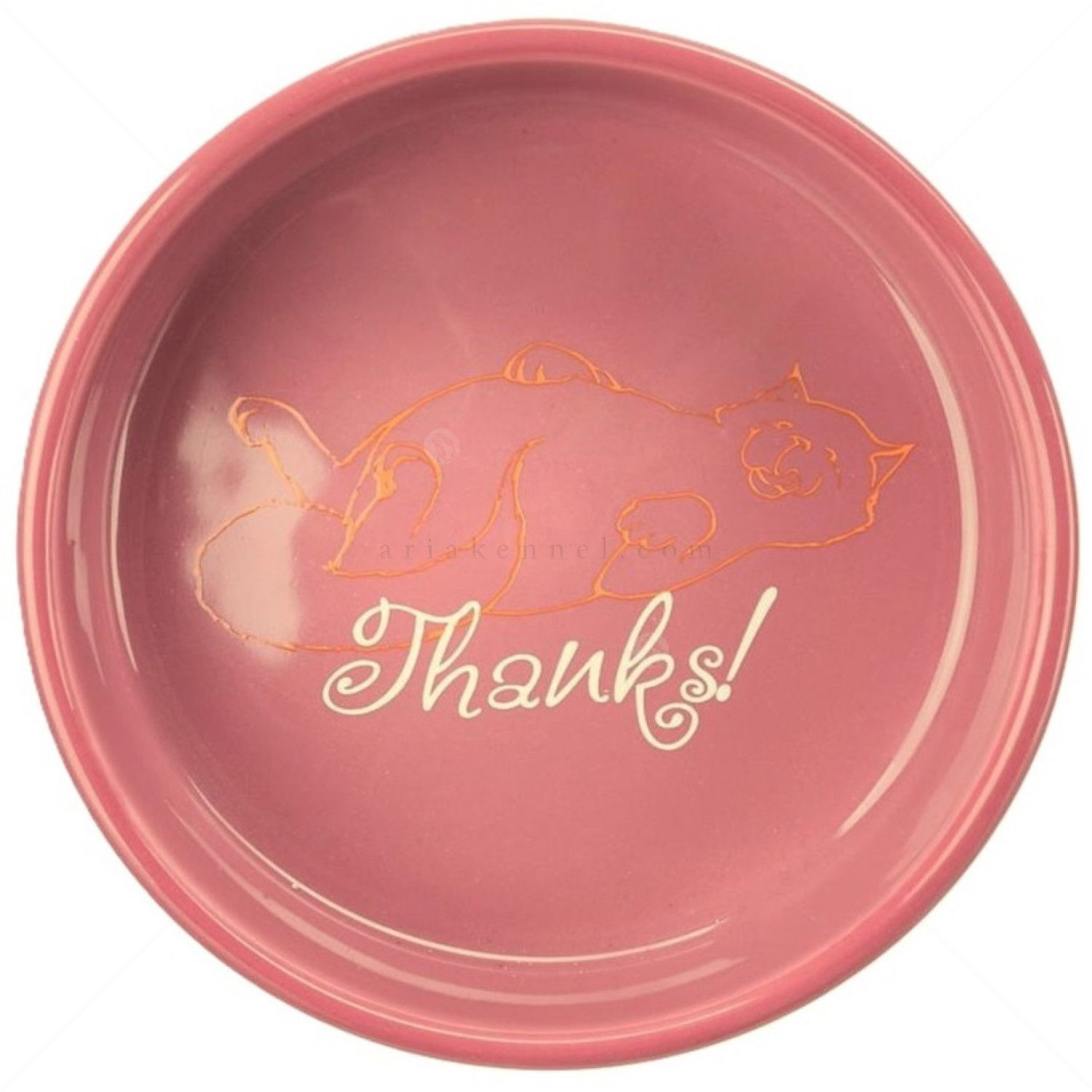 Керамична купа Thanks for service, TRIXIE, розова, 15 см