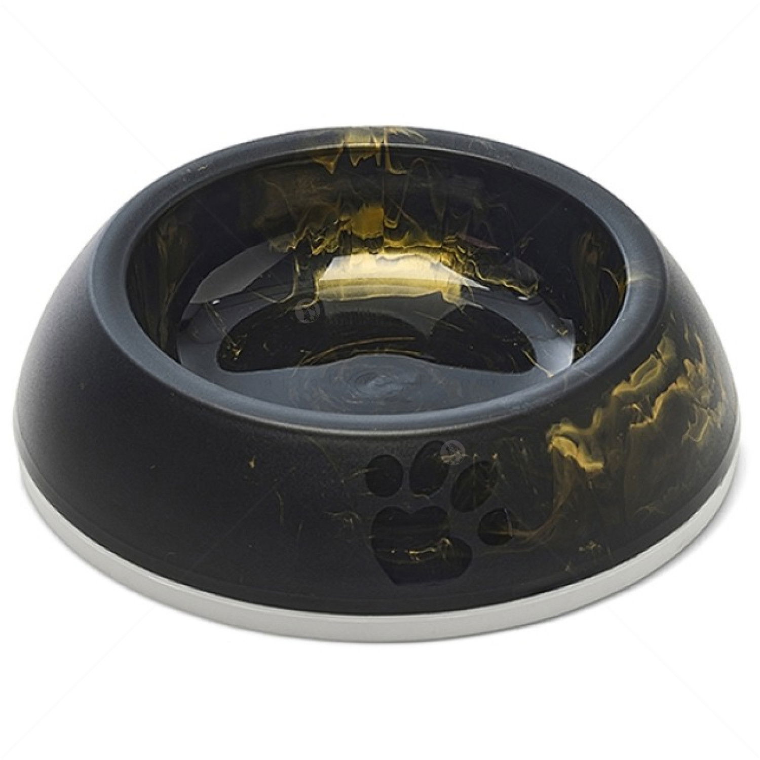 Купичка за храна и вода SAVIC Delice Marble, Ø10.5 см, тъмен мрамор